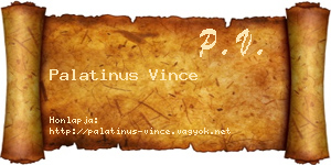 Palatinus Vince névjegykártya