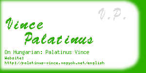 vince palatinus business card